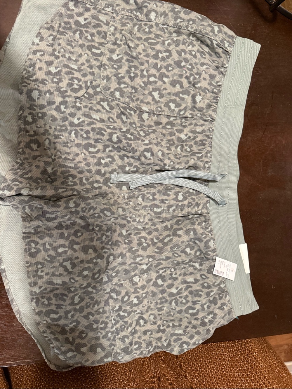 Maurice’s Leopard Print Lounge Shorts - Gray/Olive